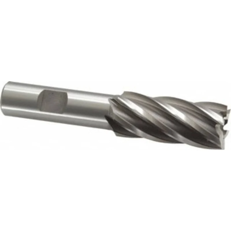OSG 13/16, 1-7/8 LOC, 5/8 Shank Diam, 4 OAL, 6 Flute, Cobalt Square End Mill Single End, Uncoated, Spiral Flute, 30 H...